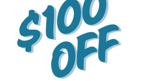 $100 off